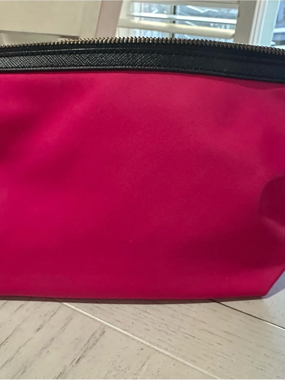 kate spade Hot Pink and Black Cosmetic Pouch